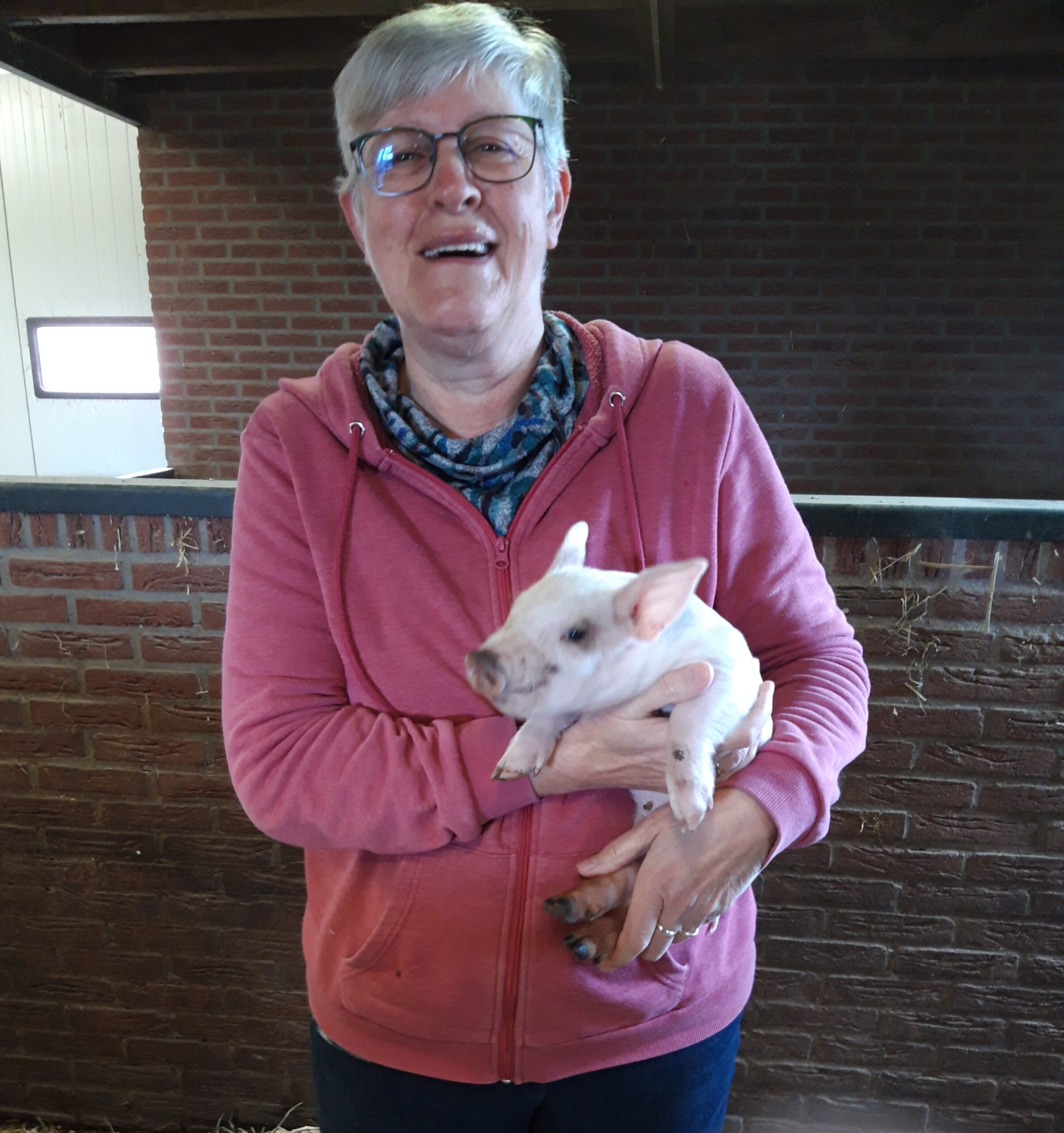 Bernadette met een big